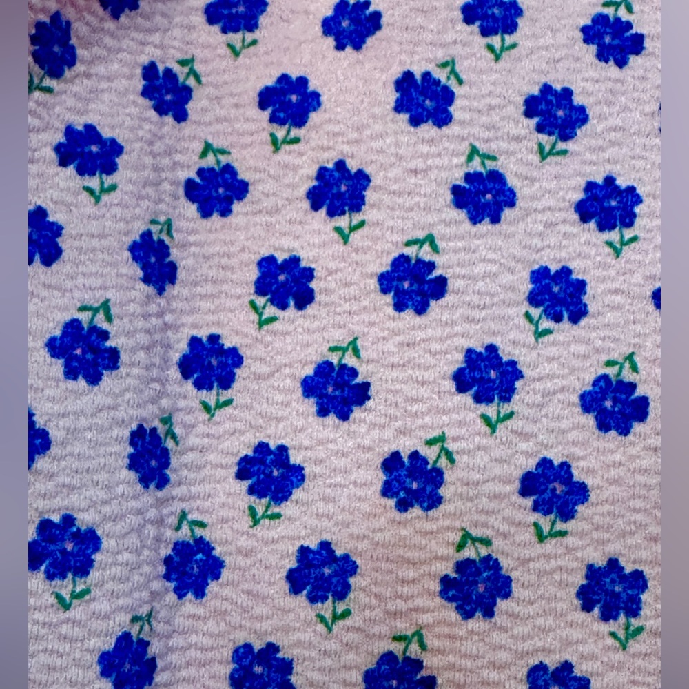 EUC Zara Pink Dress with Blue Floral Print and Ruffle Sleeves - Picture 8 of 8